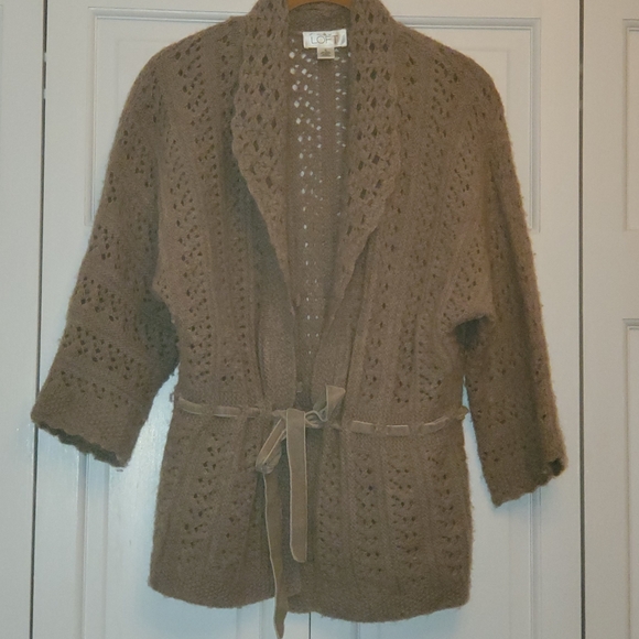 Loft brand wool blend sweater in taupe color - Picture 5 of 5